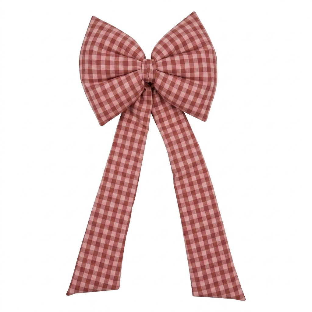 "Pink Check" Decorative Bow