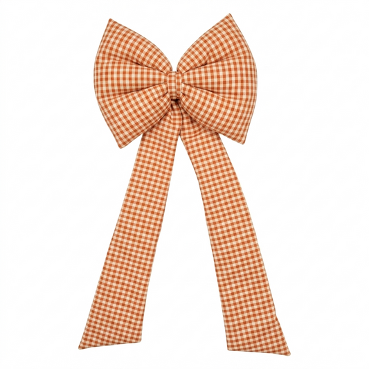 "Rusty Check" Decorative Bow