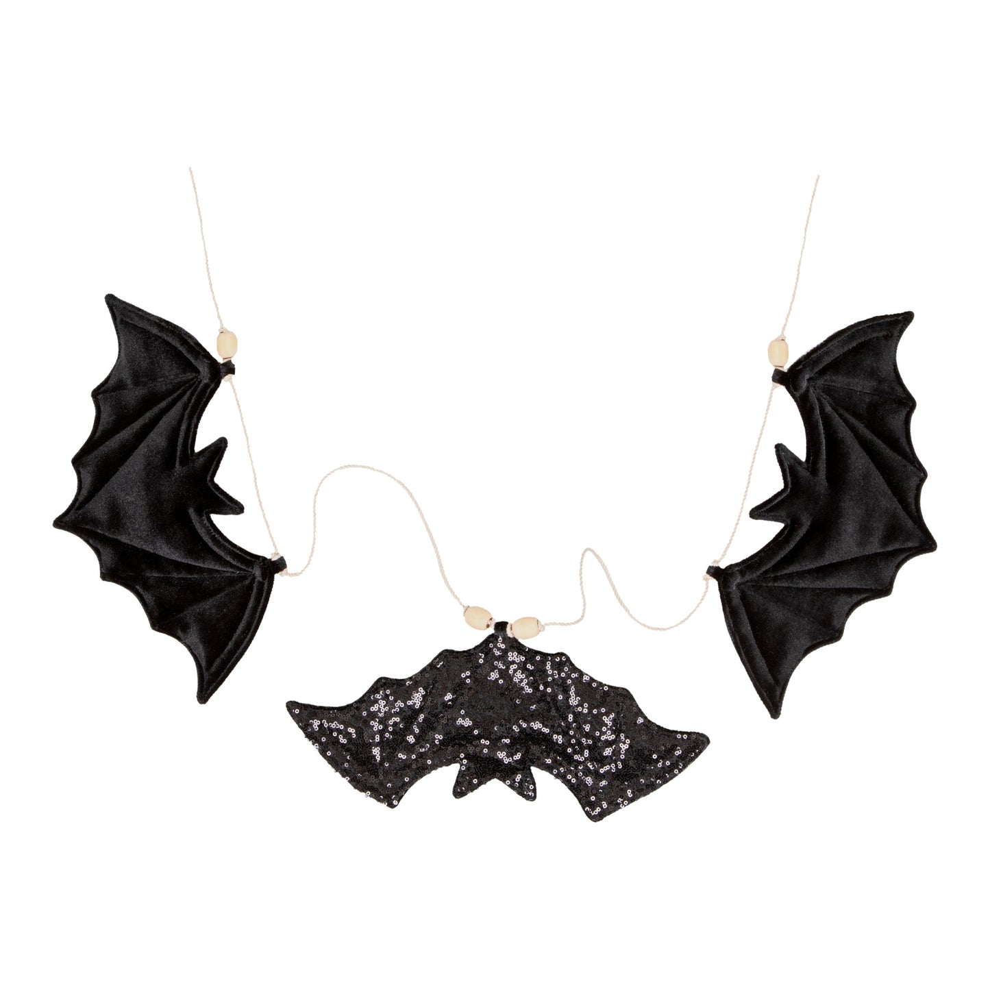 "3 Black Bats" Halloween Garland