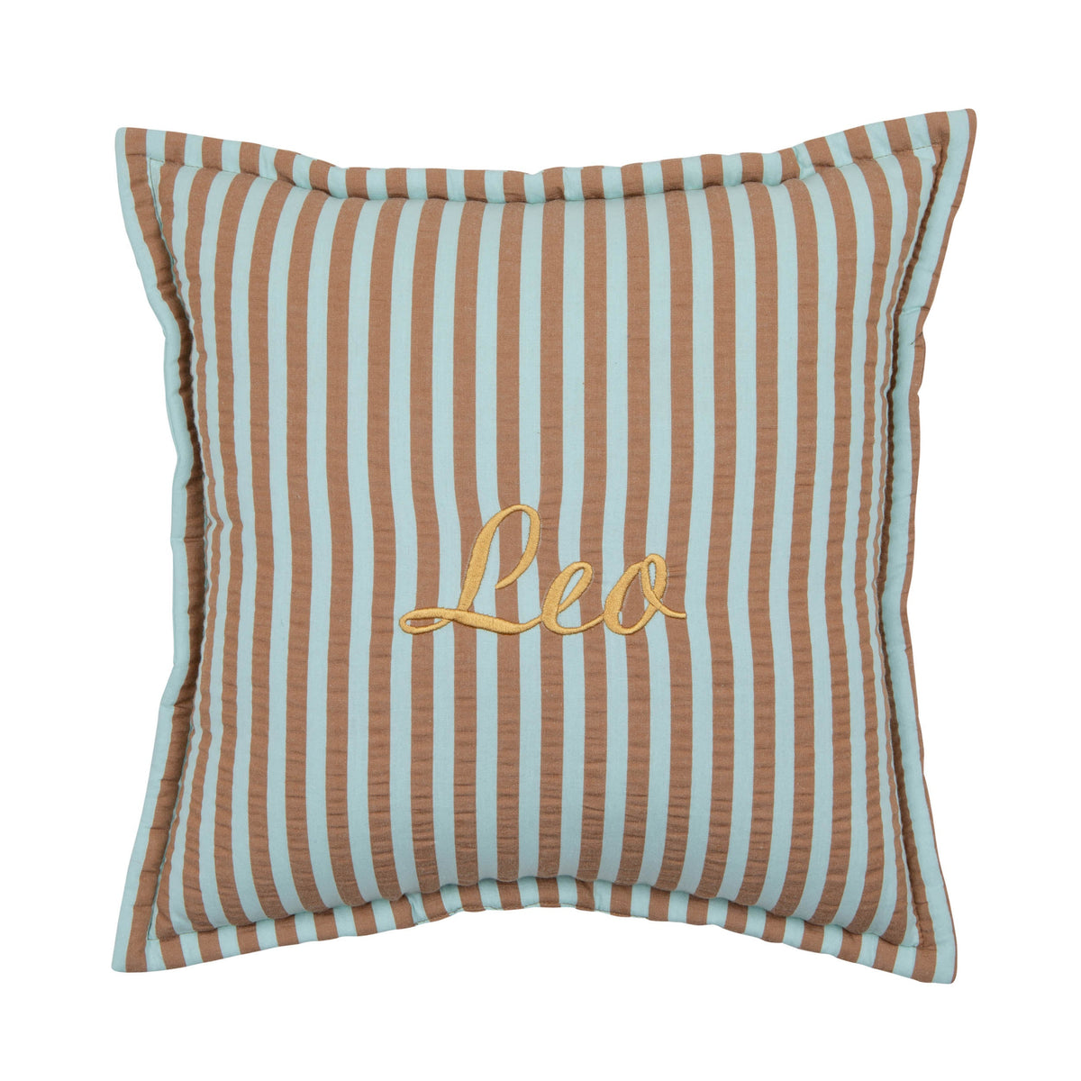 "Blue and Brown Stripes" Pillow