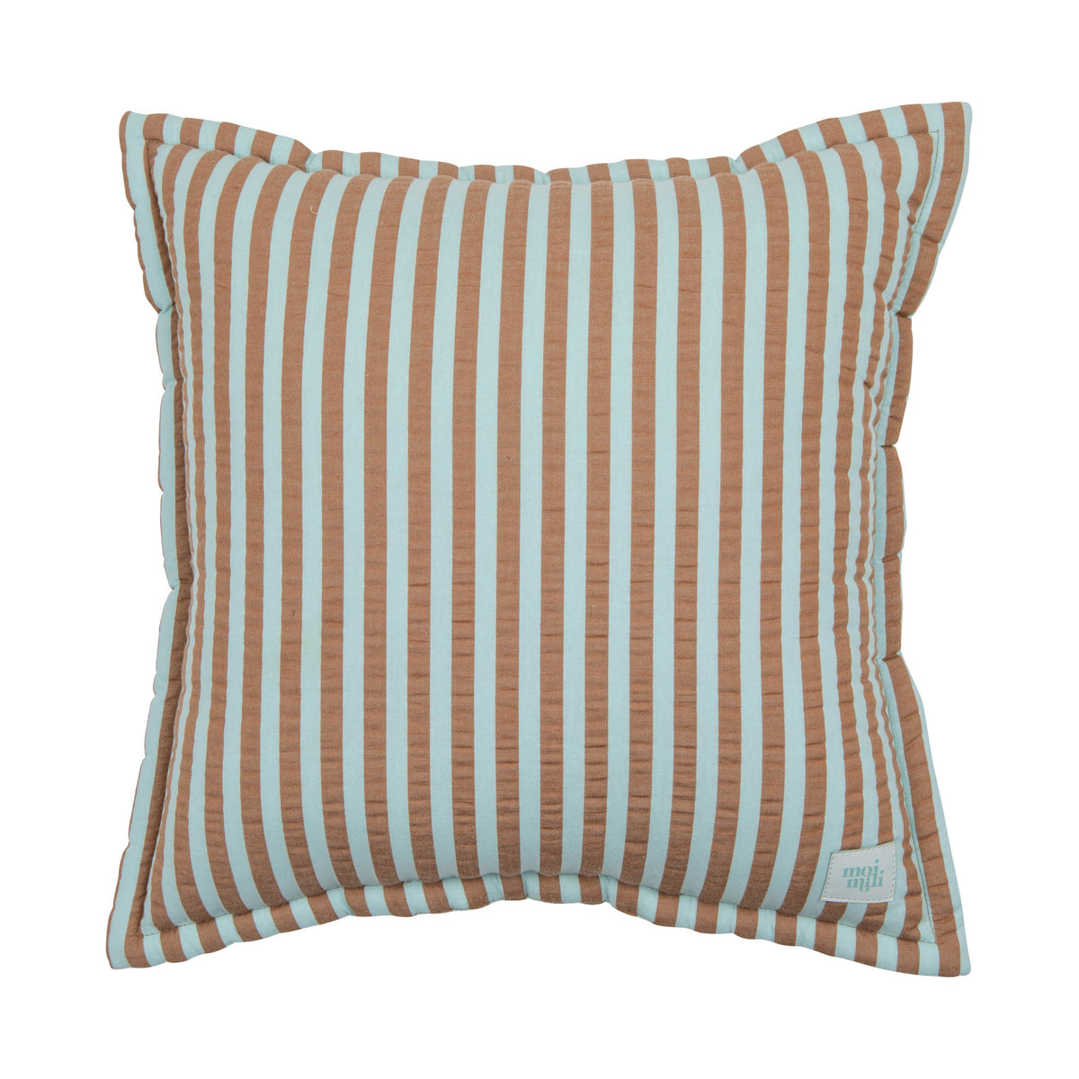 "Blue and Brown Stripes" Pillow
