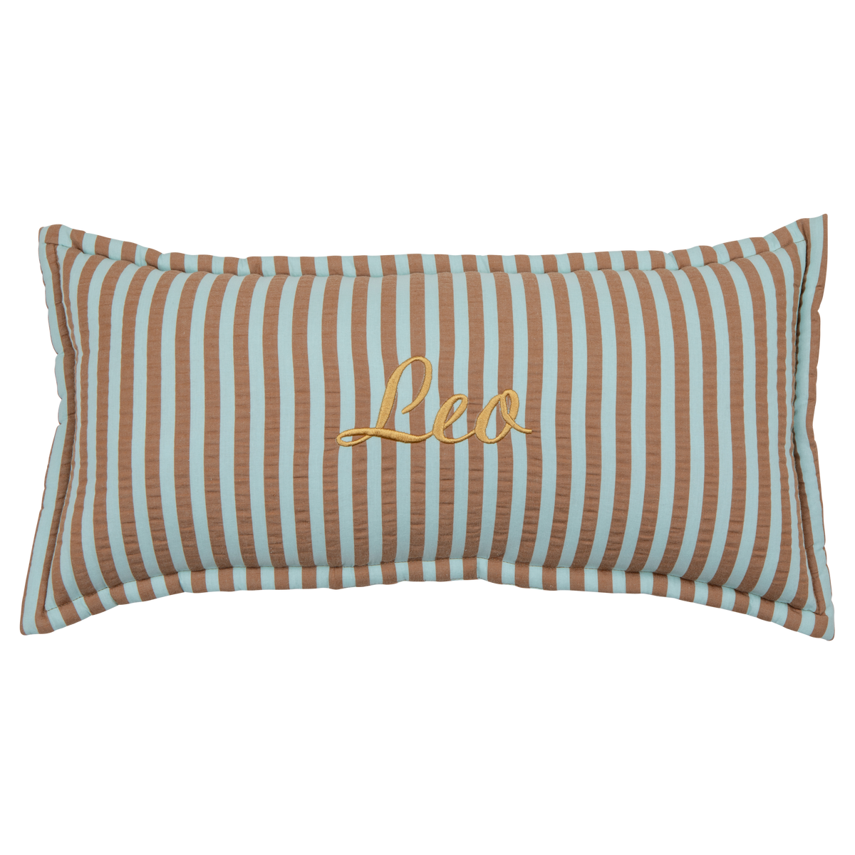 "Blue and Brown Stripes" Bolster Pillow