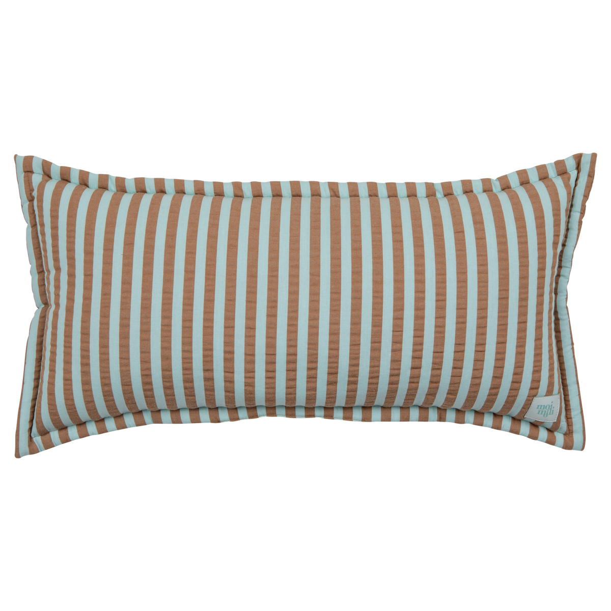 "Blue and Brown Stripes" Bolster Pillow