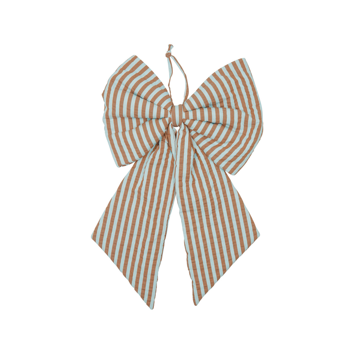 "Blue and Brown Stripes" Decorative Bow
