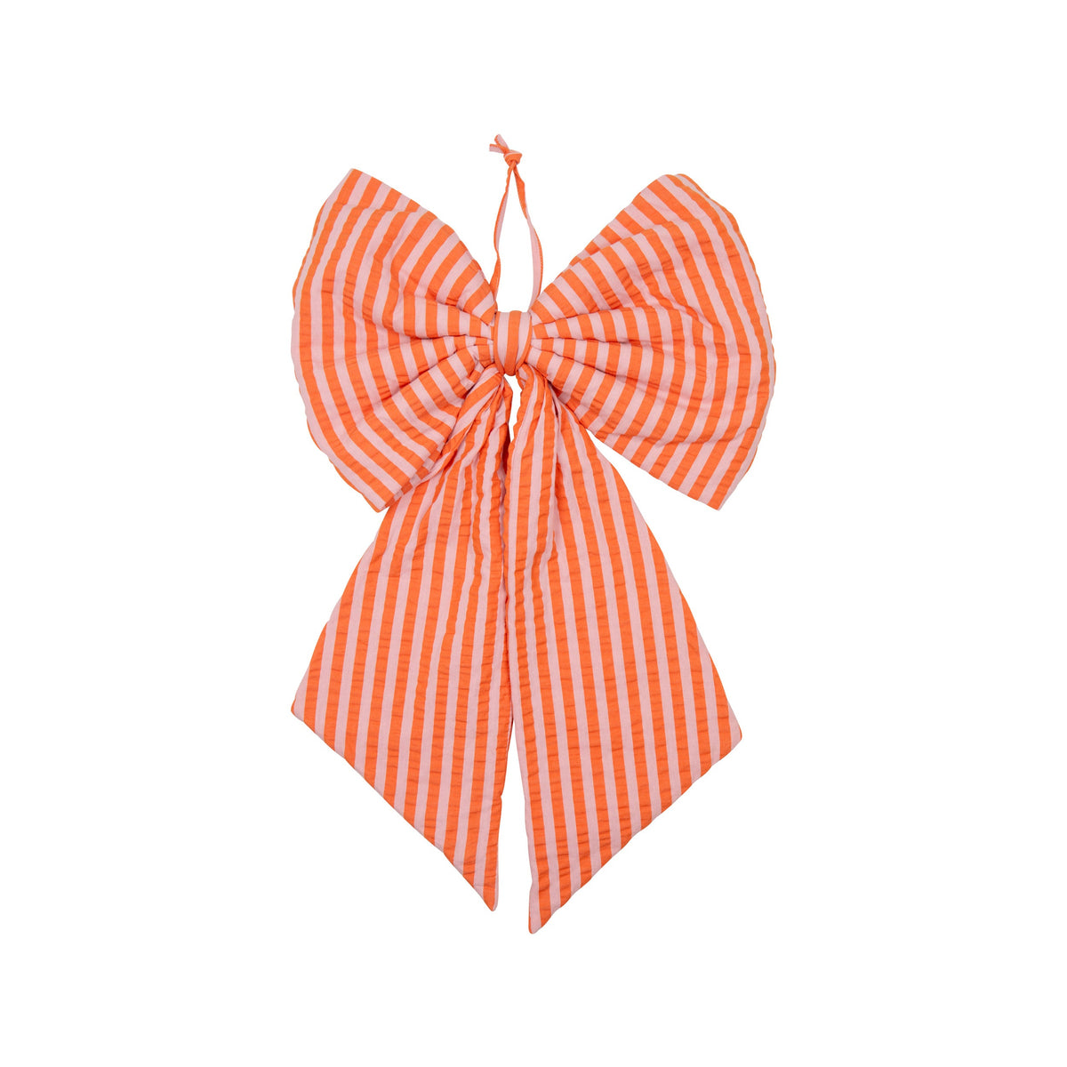 "Pink and Orange Stripes" Decorative Bow