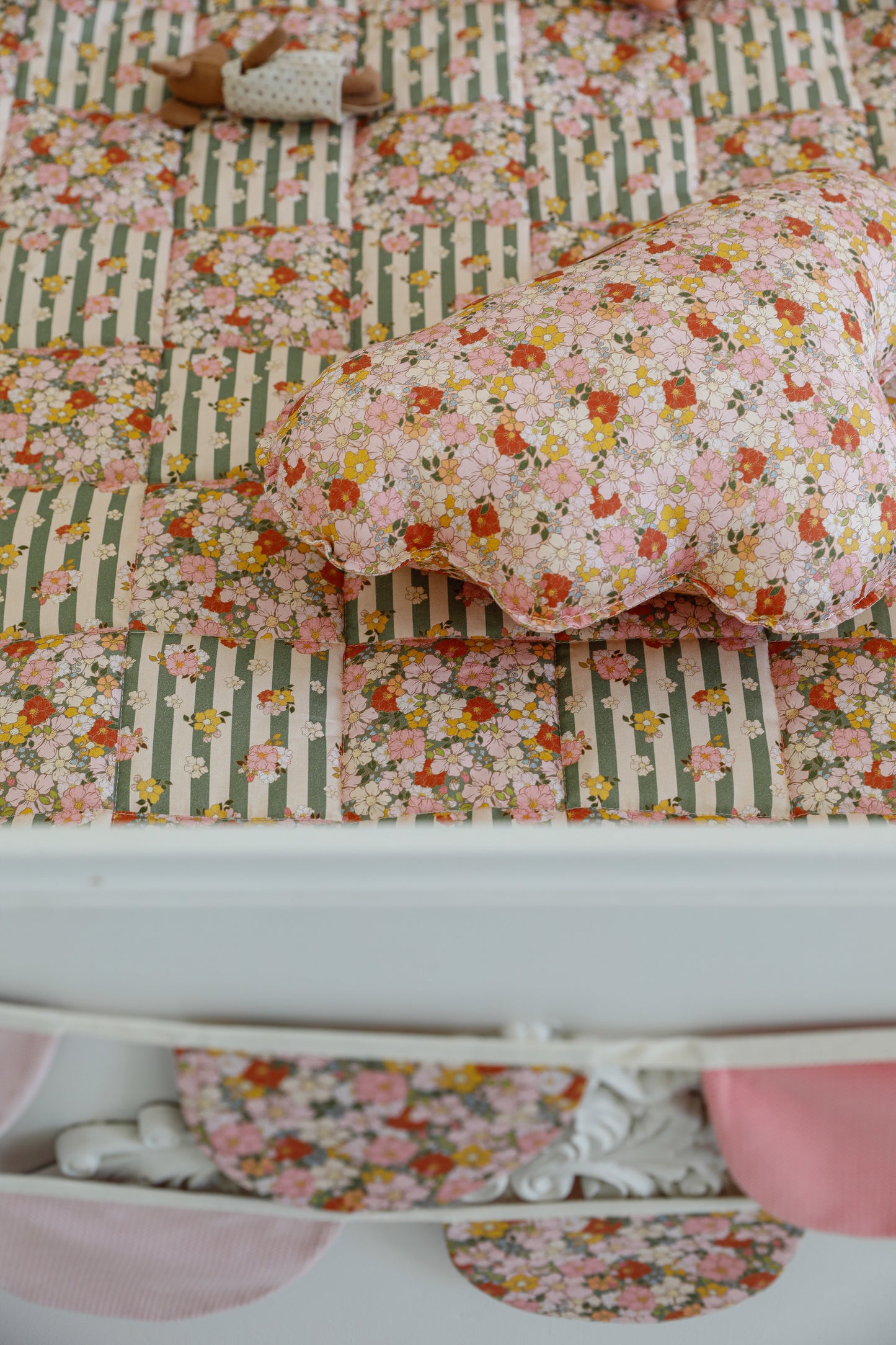 Satin Cotton "Spring Garden" Cloud Pillow