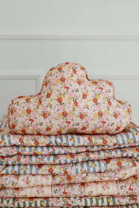Satin Cotton "Spring Garden" Cloud Pillow