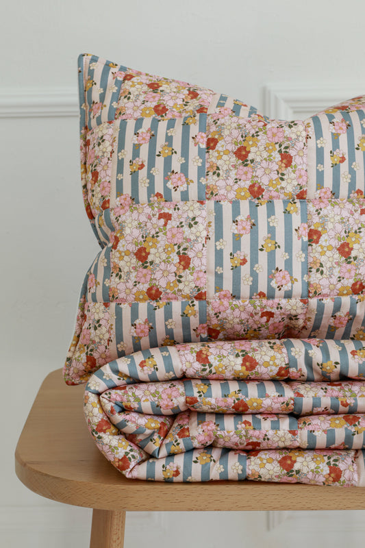 Cotton quilted "Summer Garden" Child Cover Set (Large)