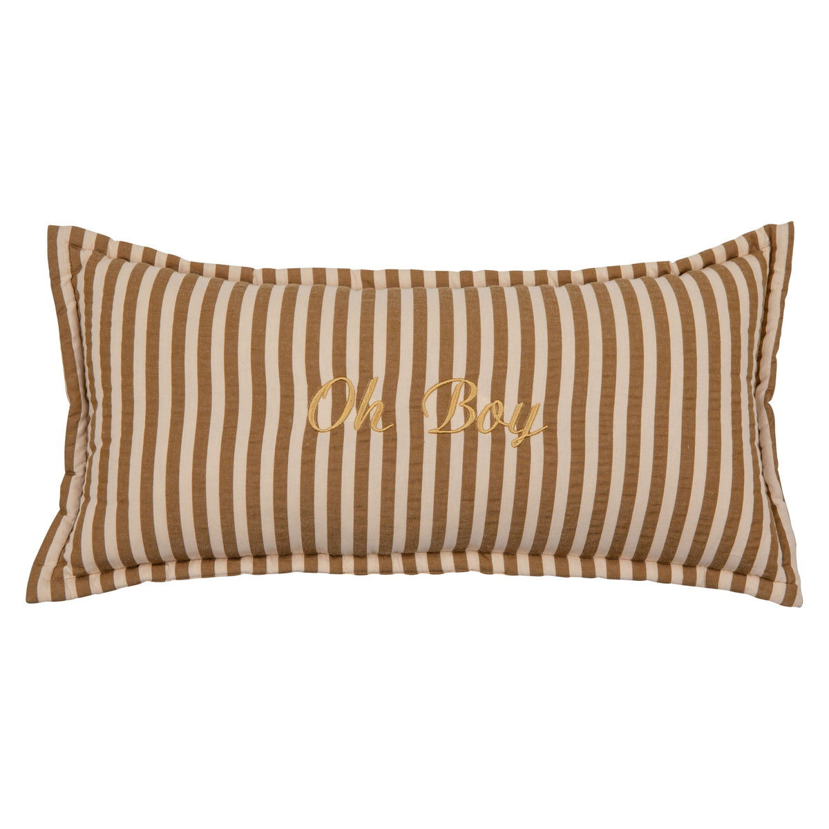 "Olive Stripes" Bolster Pillow