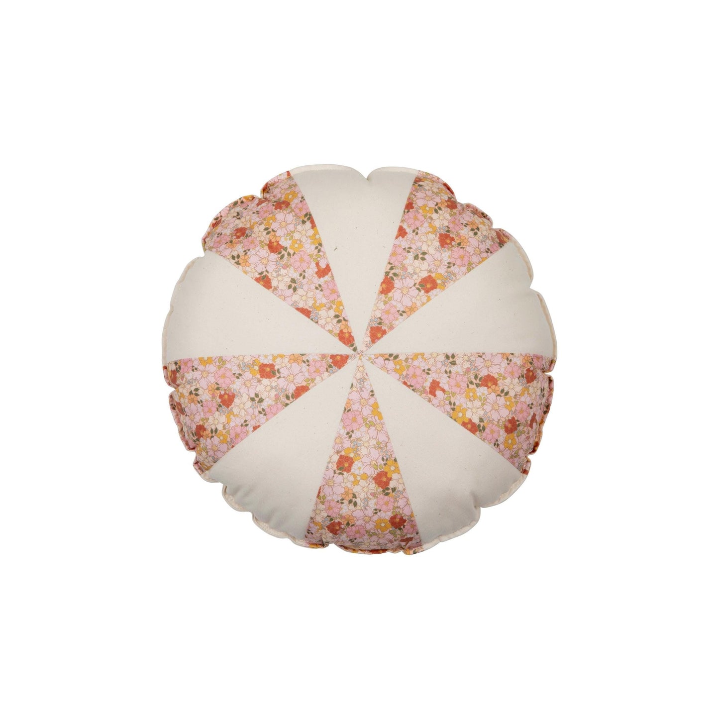 “Spring Garden” Round Patchwork Pillow
