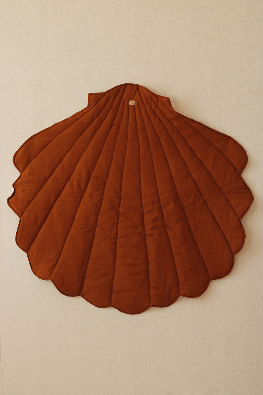 Linen “Caramel” Shell Mat