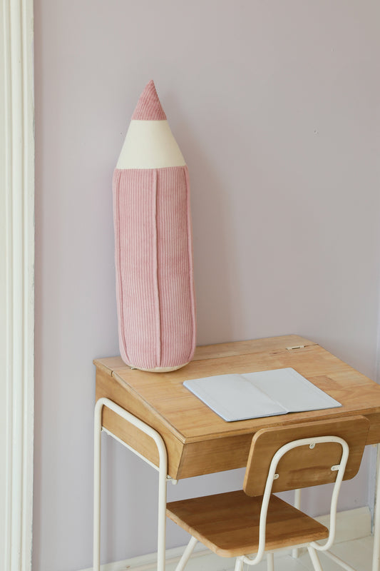 "Pink" Corduroy Crayon Pillow