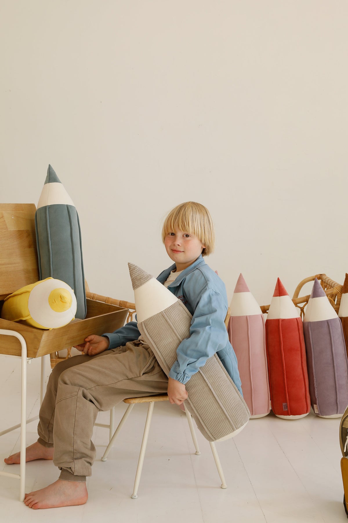 "Latte" Corduroy Crayon Pillow