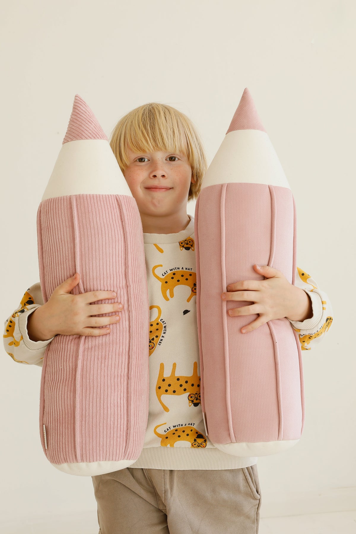 "Pink" Velvet Crayon Pillow