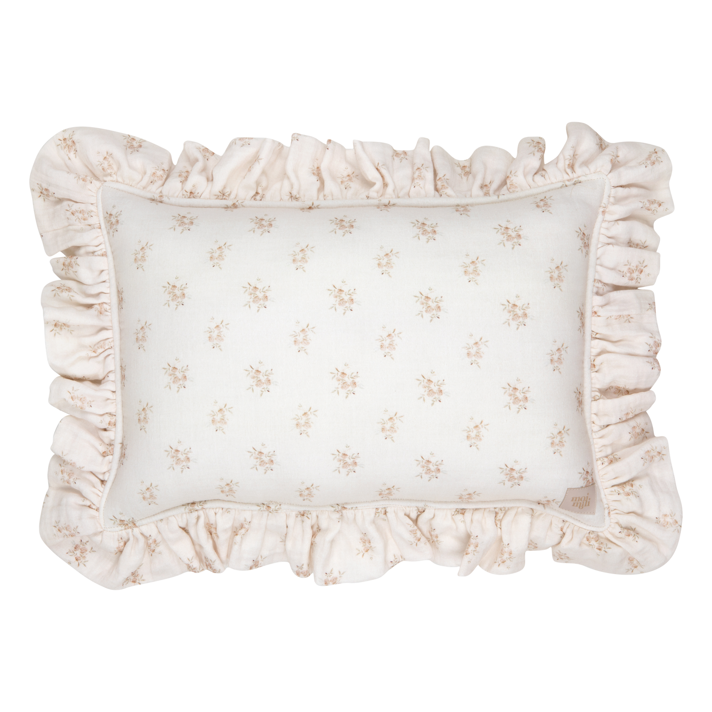 "Boho Flowers" Muslin Pillow with Frill