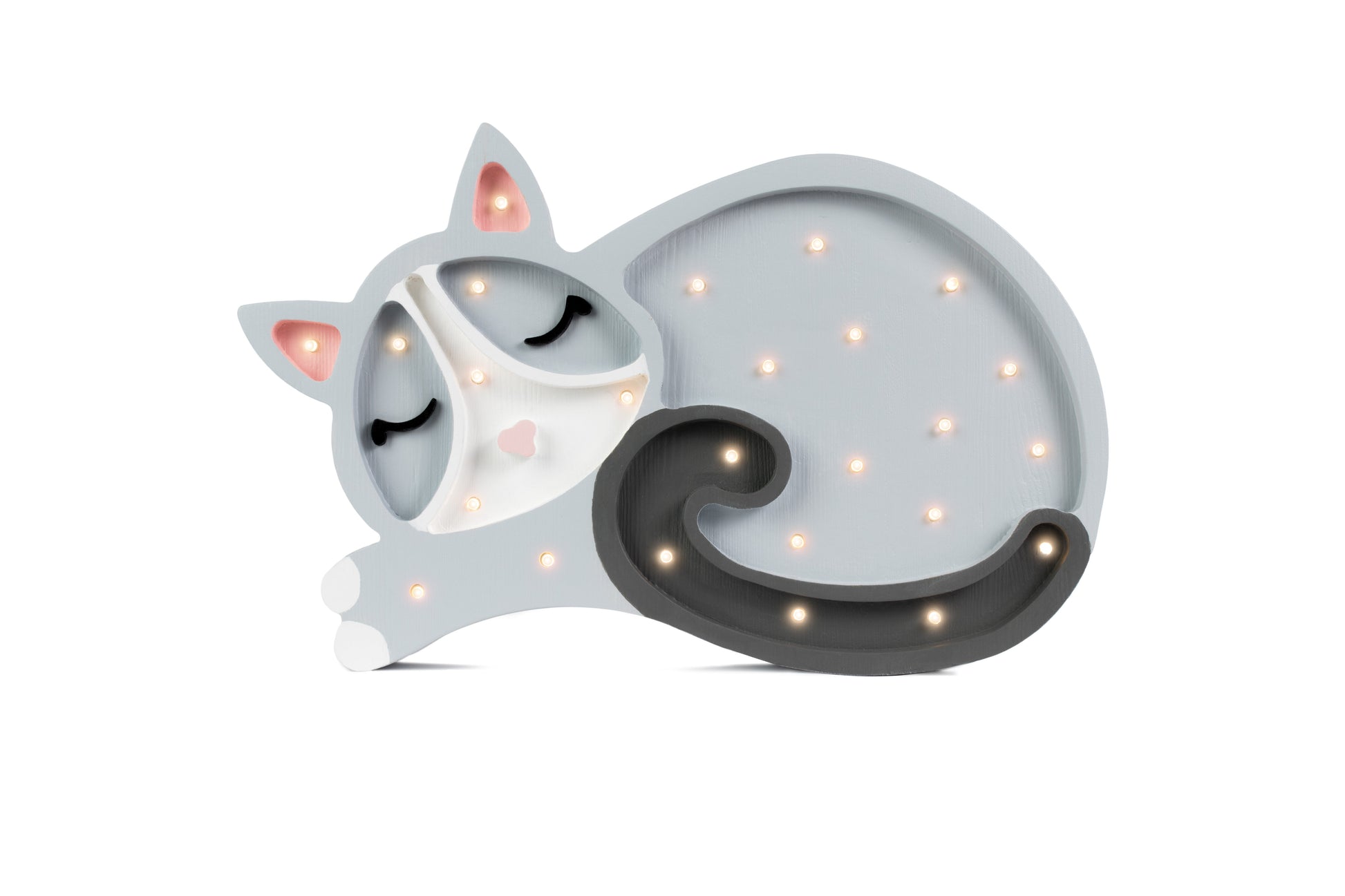 Grey Cat Lamp by Little Lights – LED night light for kids’ room décor