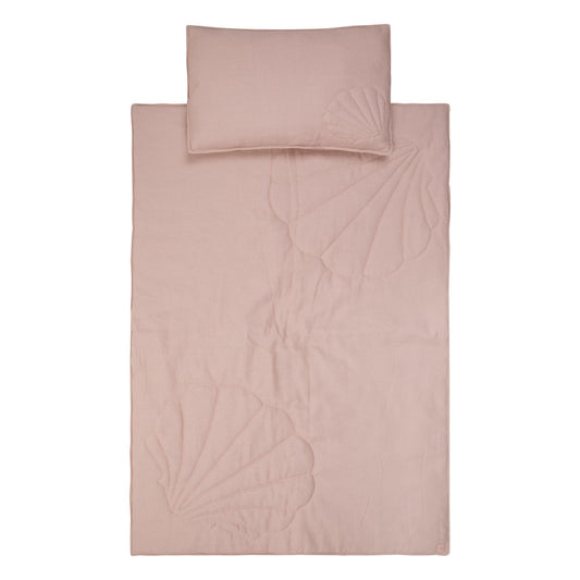 Linen "Powder Pink" Shell Child Cover Set (Large)