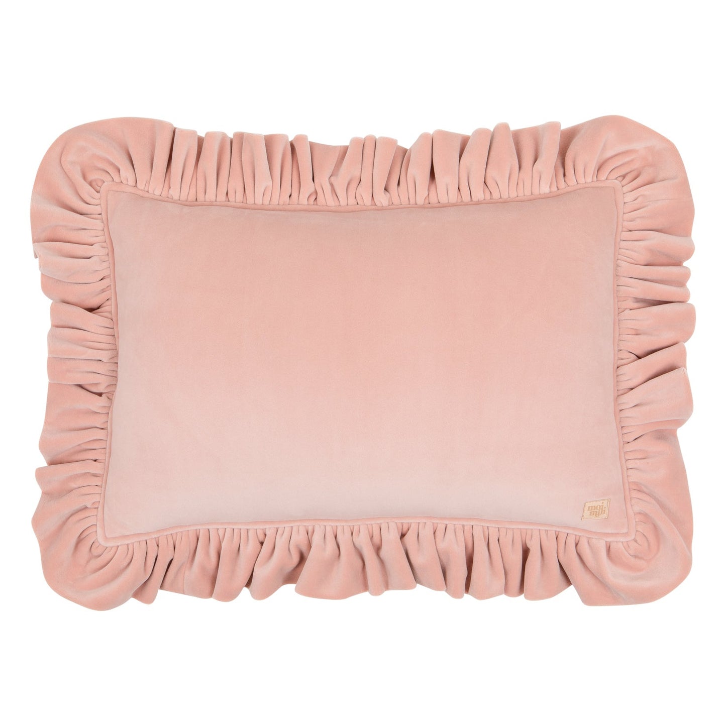 “Apricot” Soft Velvet Pillow with Frill