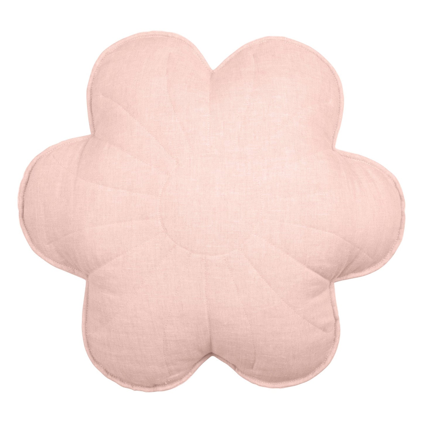 Linen "Light Pink Lily" Flower Pillow