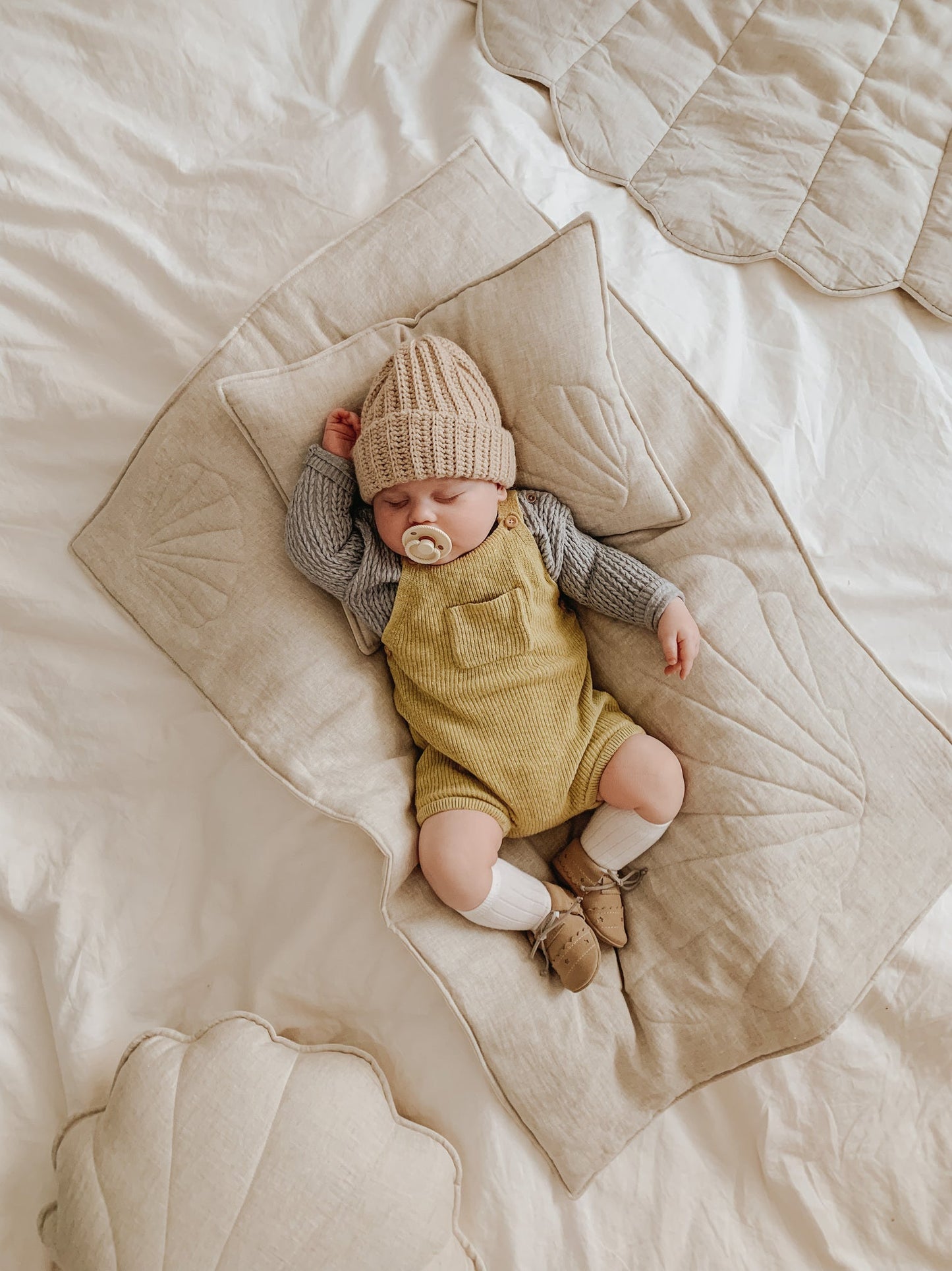 Linen "Sand" Shell Child Cover Set