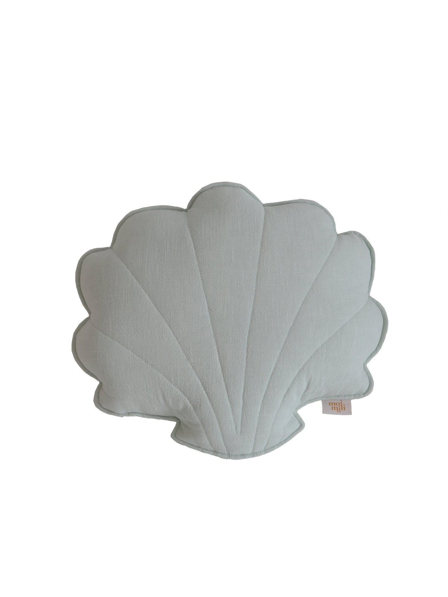 Linen “Mint” Shell Pillow