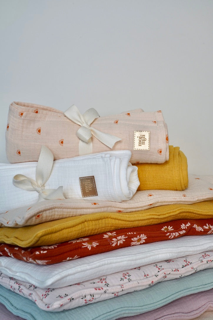 Muslin "Cream" Baby Swaddle Blanket