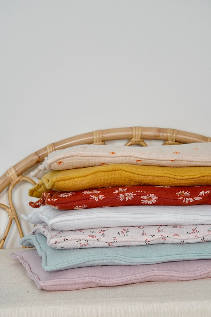 Muslin "Ochre" Baby Swaddle Blanket