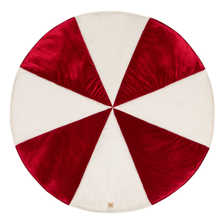 Christmas “Red Candy” Round Patchwork Mat