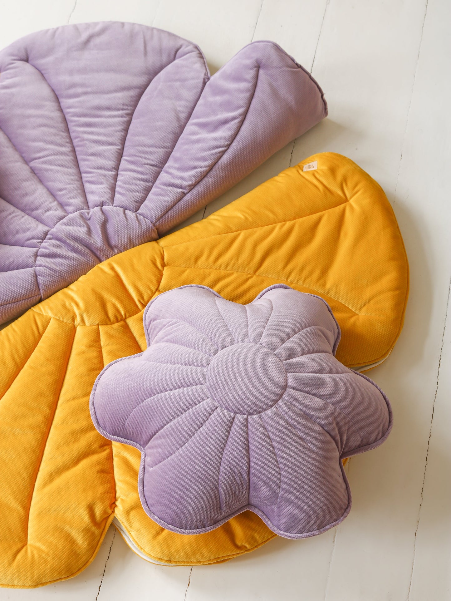 Velvet "Violet" Flower Pillow