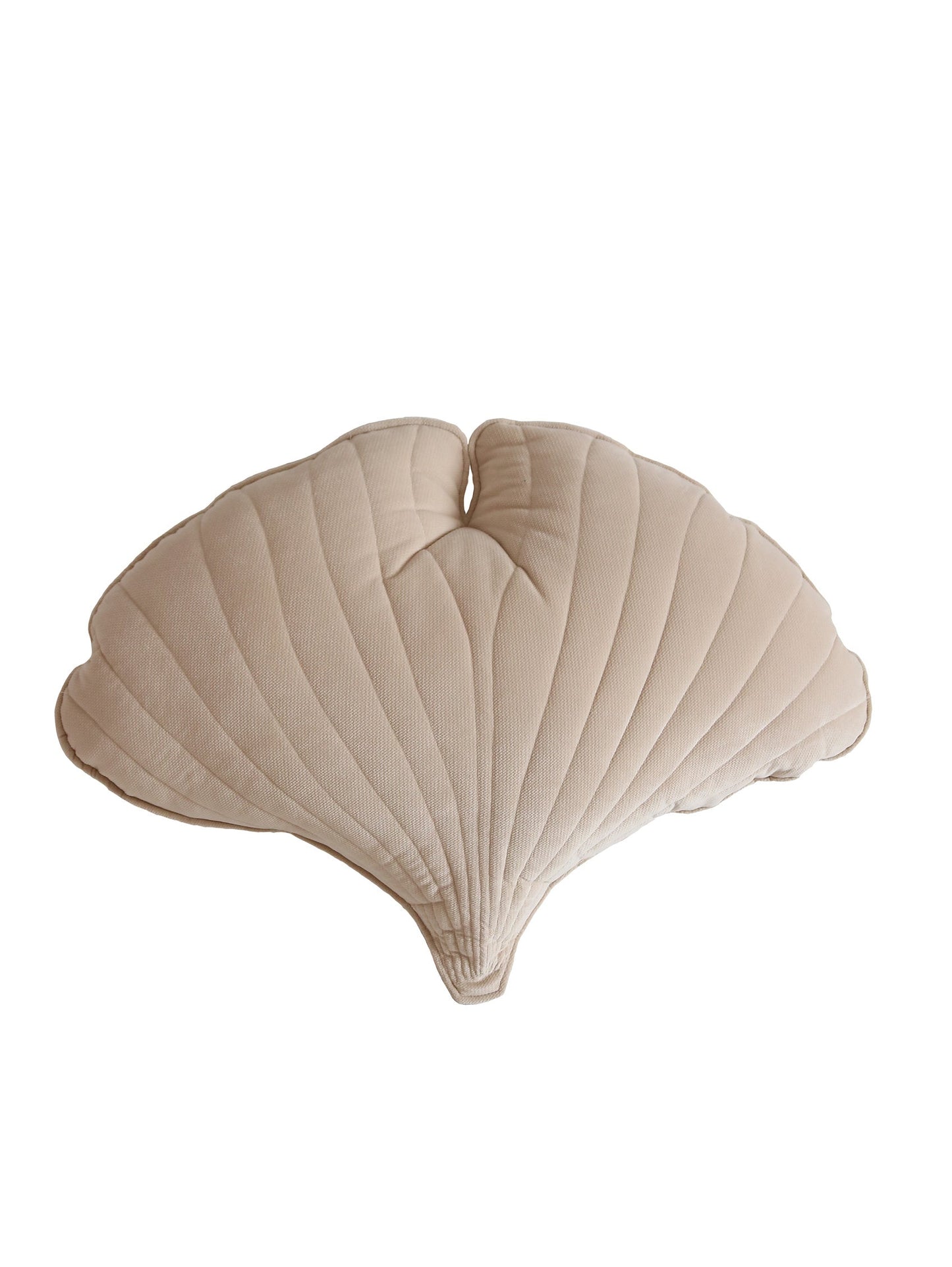 Velvet “Cream” Ginkgo Leaf Pillow