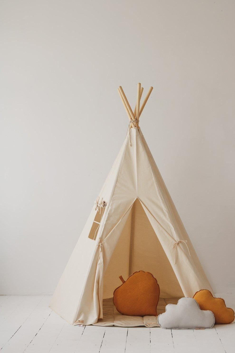 “Beige” Teepee and Mat Set