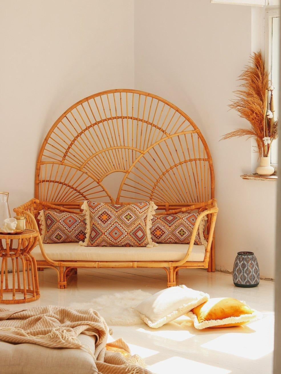 "Boho tribe" cushion with fringe - Moi Mili