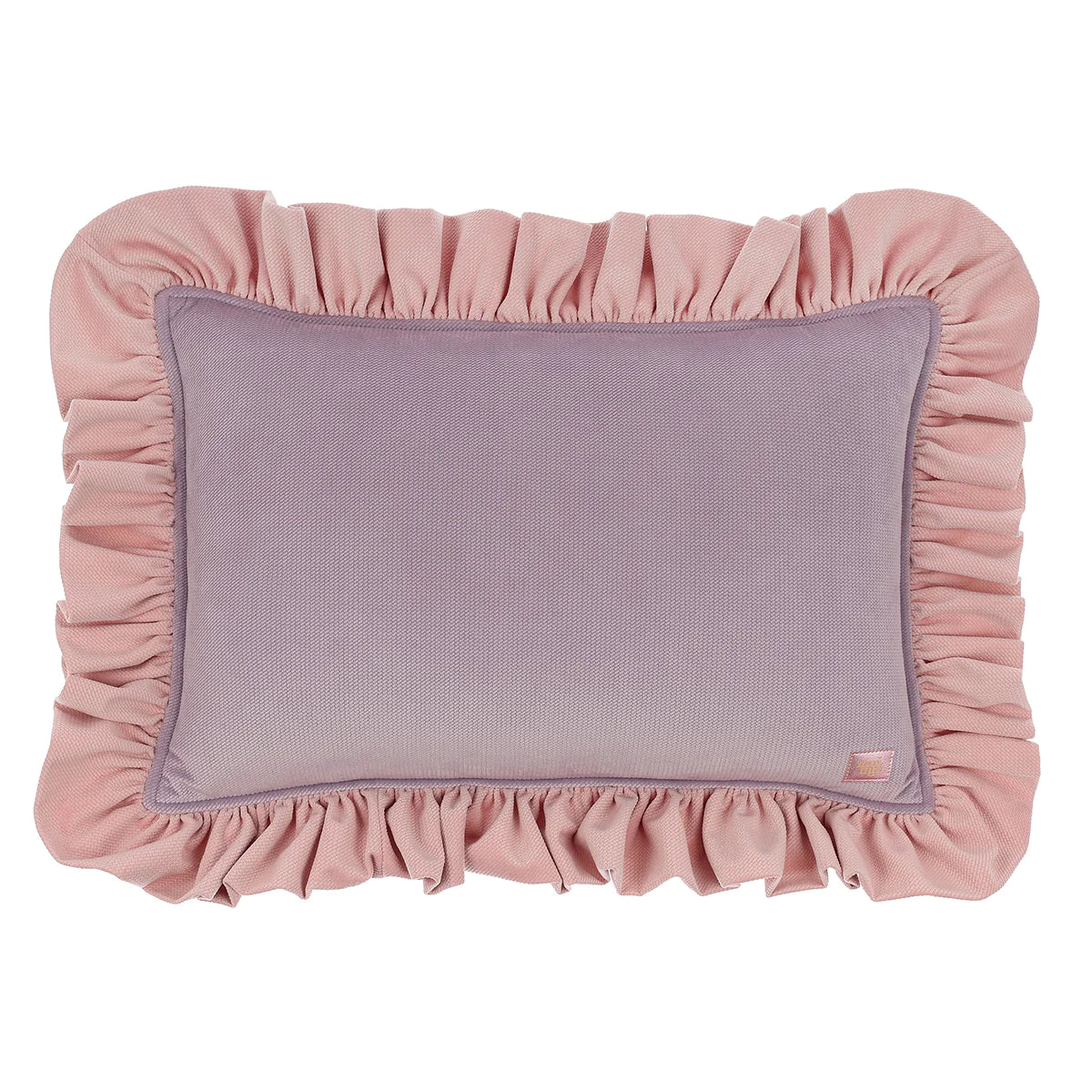"Violet lemonade" Soft Velvet Pillow with Frill