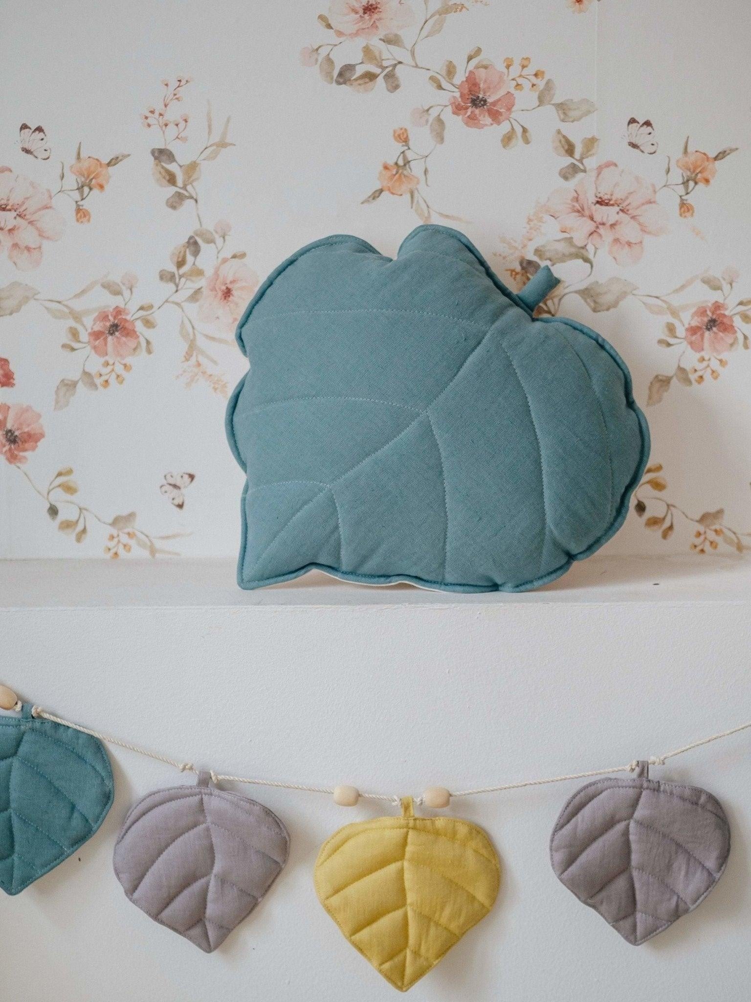 “Eye of the Sea” Linen Leaf Pillow