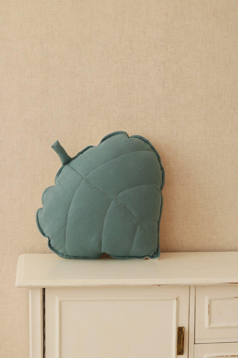 “Eye of the Sea” Linen Leaf Pillow