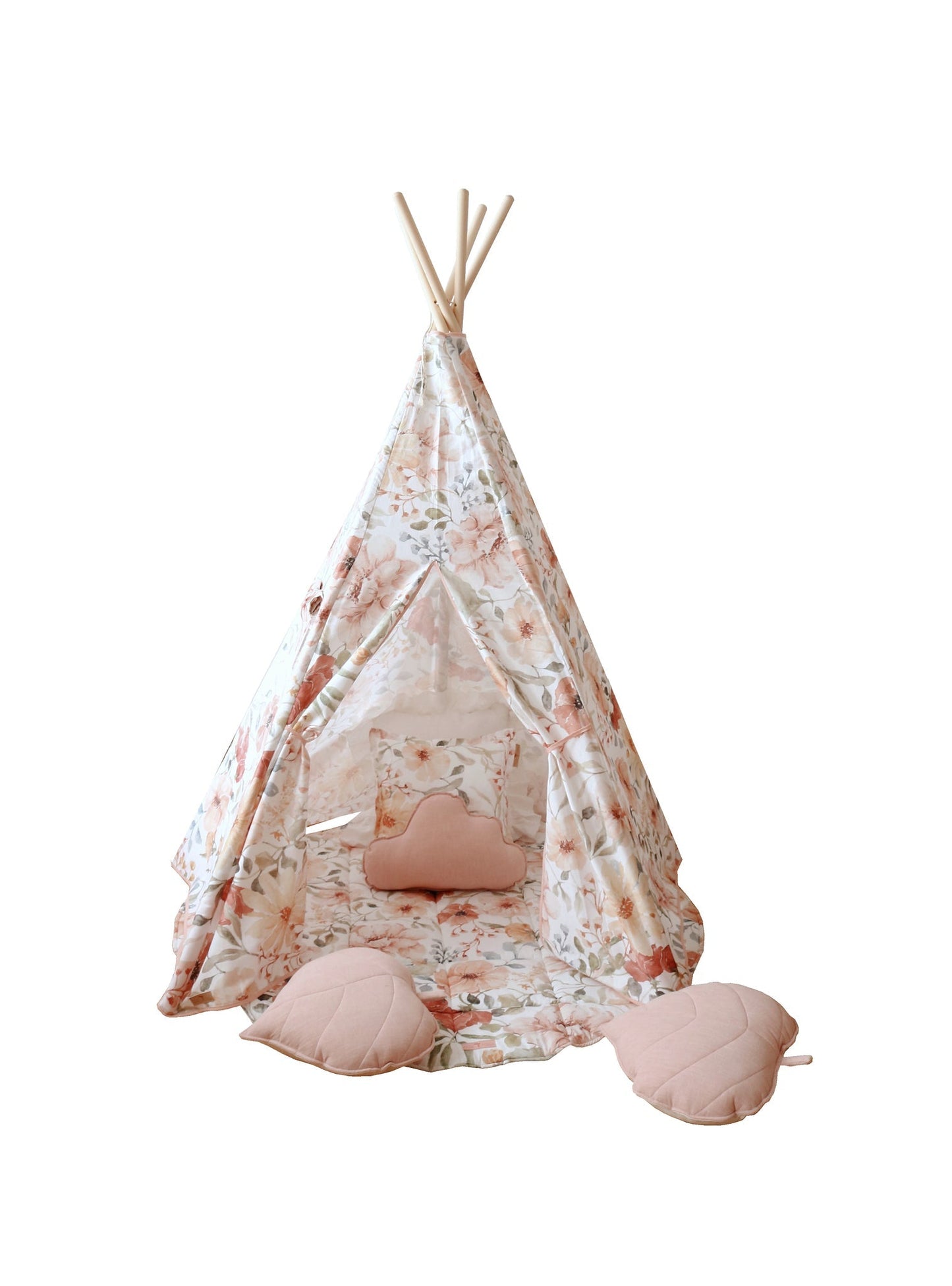 “Flower power” Teepee Tent and Round Mat Set