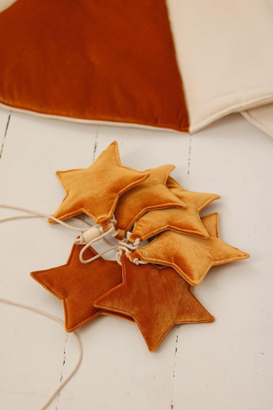 “Gold Dust” Velvet Garland with Stars - Moi Mili