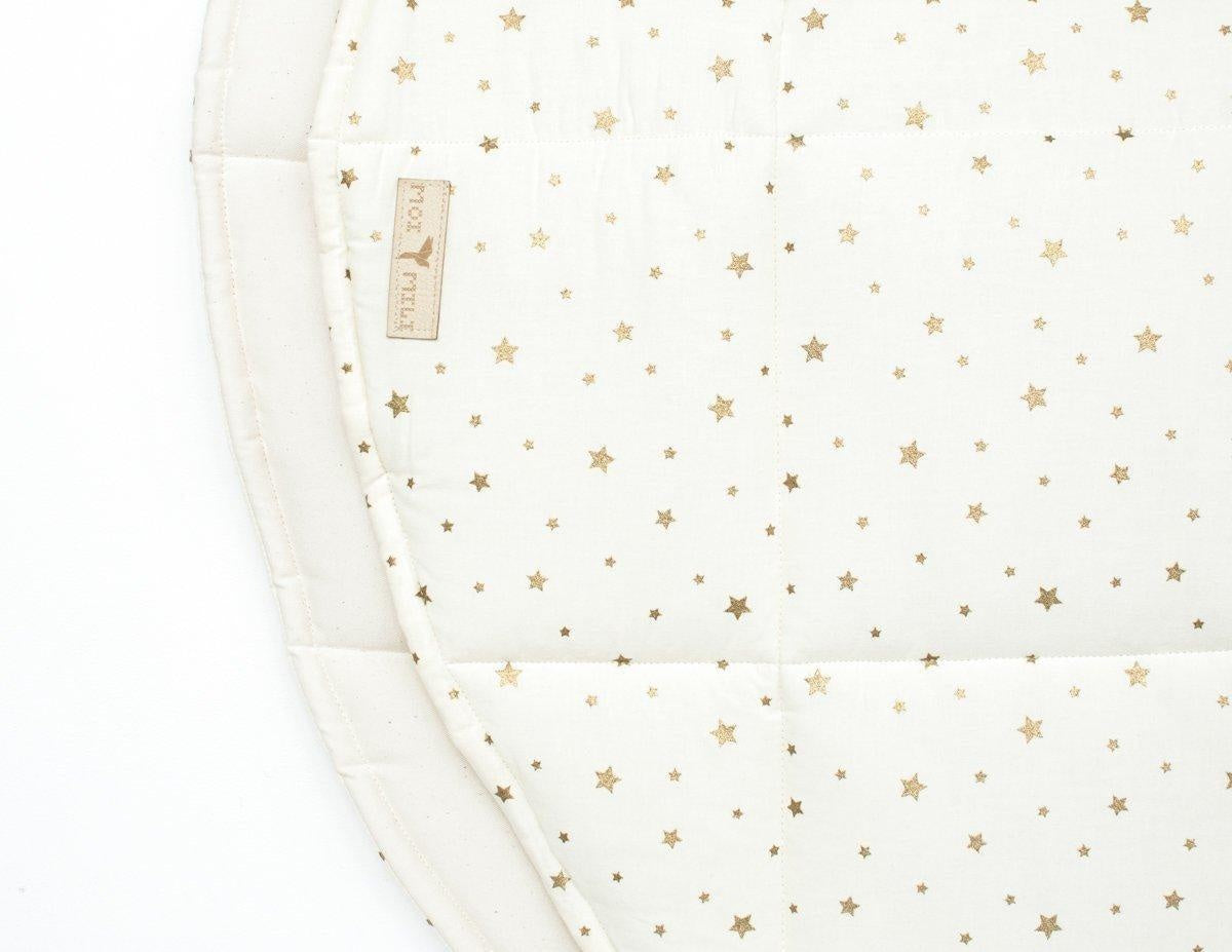 “Gold Stars” Round Cotton Mat