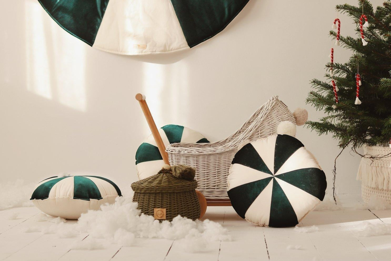 “Green Candy” Patchwork Pillow