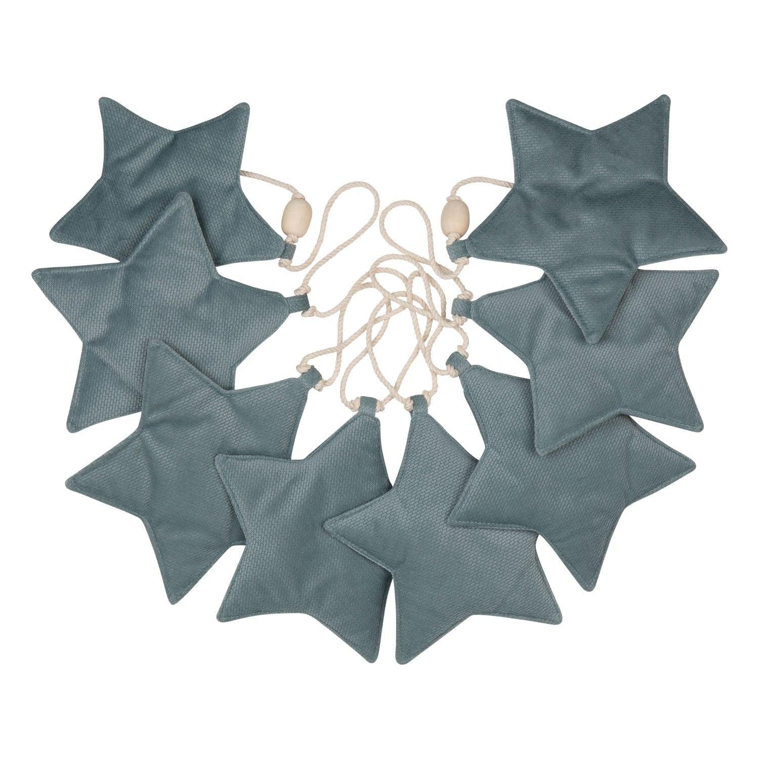 “Grey Mint Dust” Velvet Garland with Stars - Moi Mili