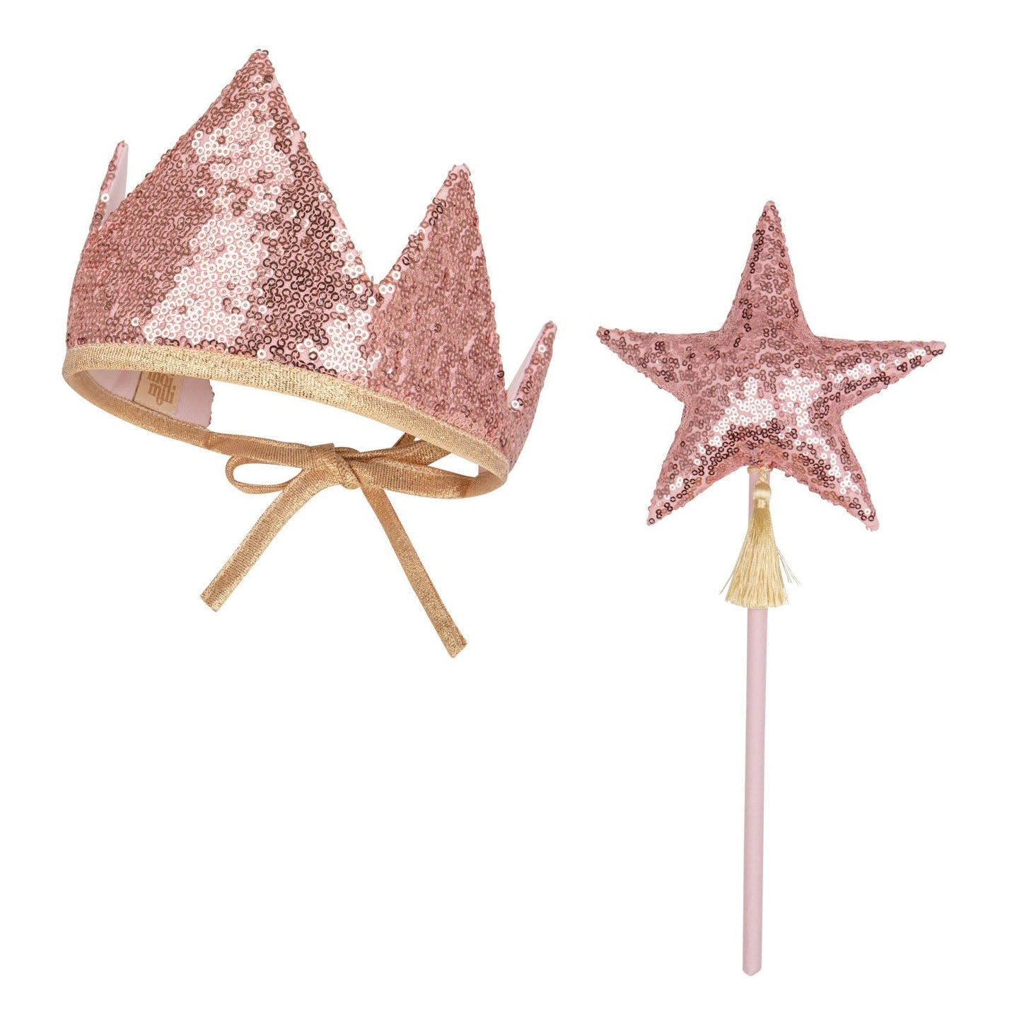 “Pink Sequins” Crown and Wand Magic Set