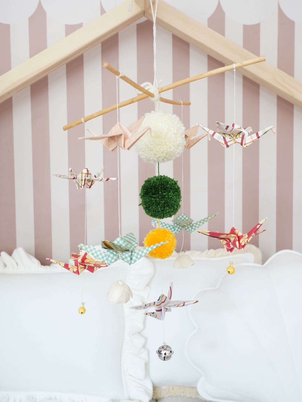 “Vintage vibe” Origami Nursery Mobile