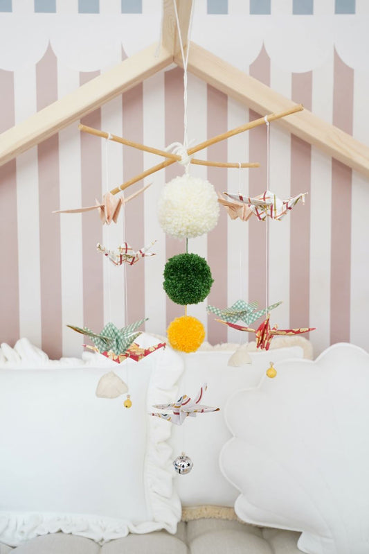 “Vintage vibe” Origami Nursery Mobile