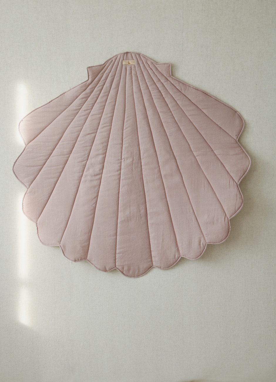 Linen “Powder Pink” Shell Mat