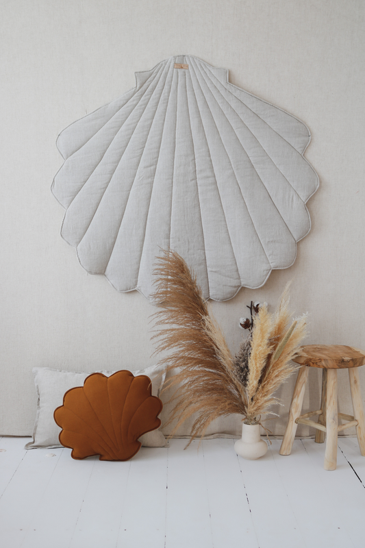 Linen “Sand” Shell Mat