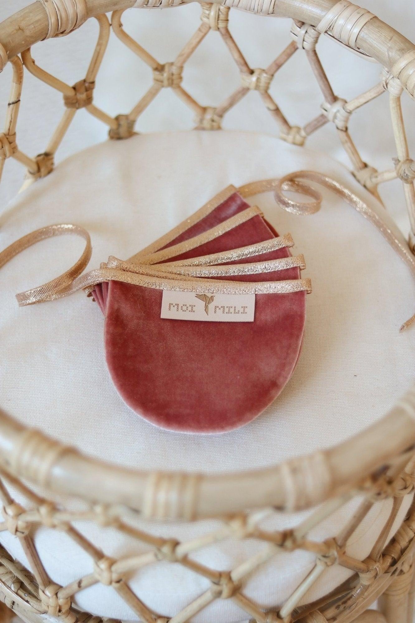 “Marsala Pearl” Velvet Garland with Half Moons