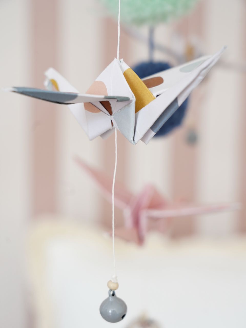 “Pastel colors” Origami Nursery Mobile