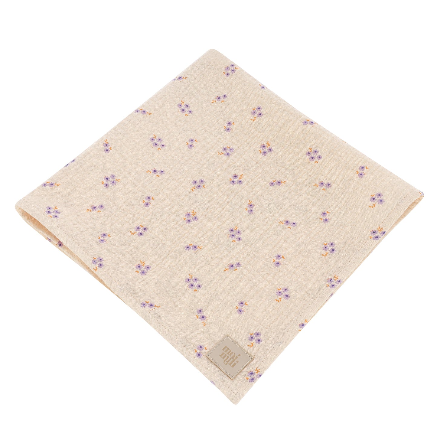 "Pink and purple forget-me-not" Muslin Nappies (Set of 2)