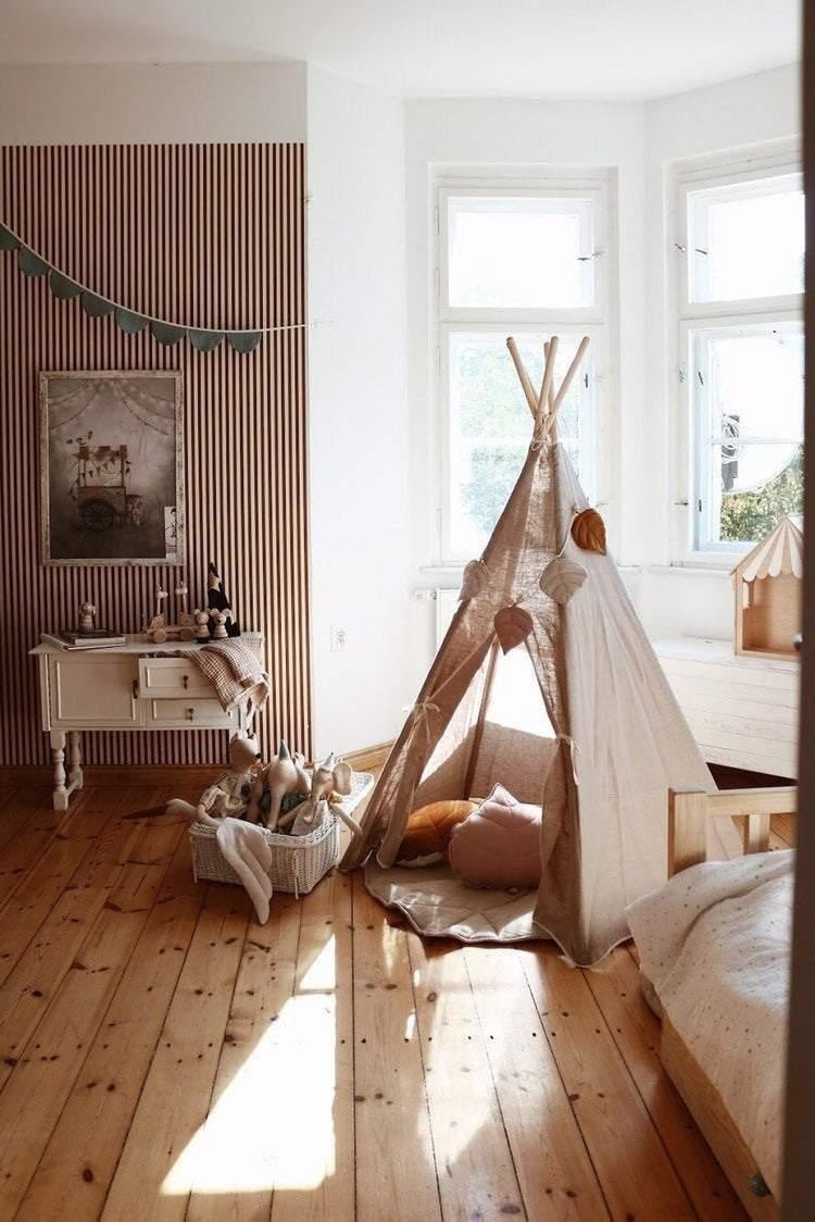 “Natural Linen” Teepee and Mat Set - Moi Mili