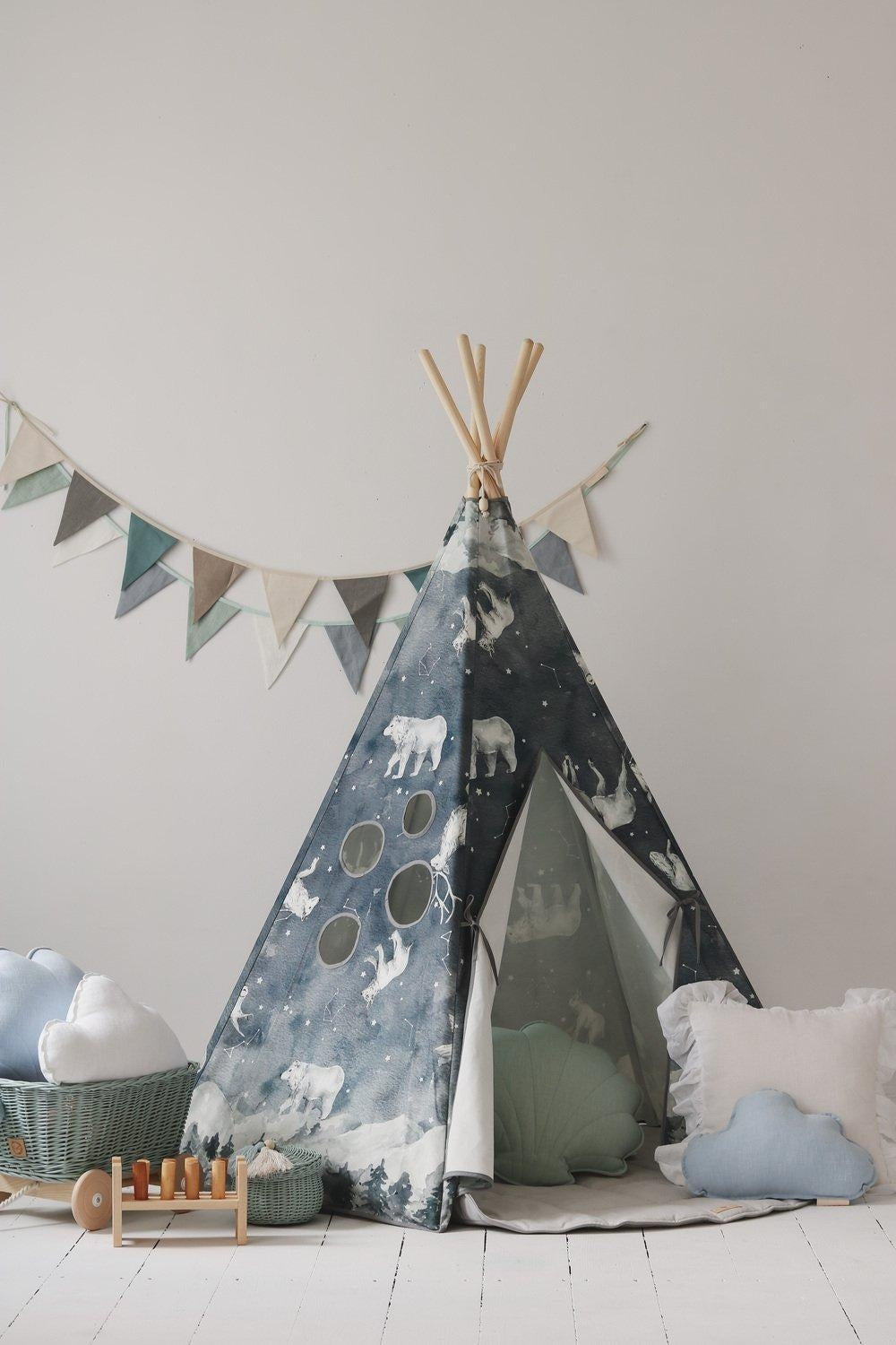 “Night Sky” Teepee and Mat Set